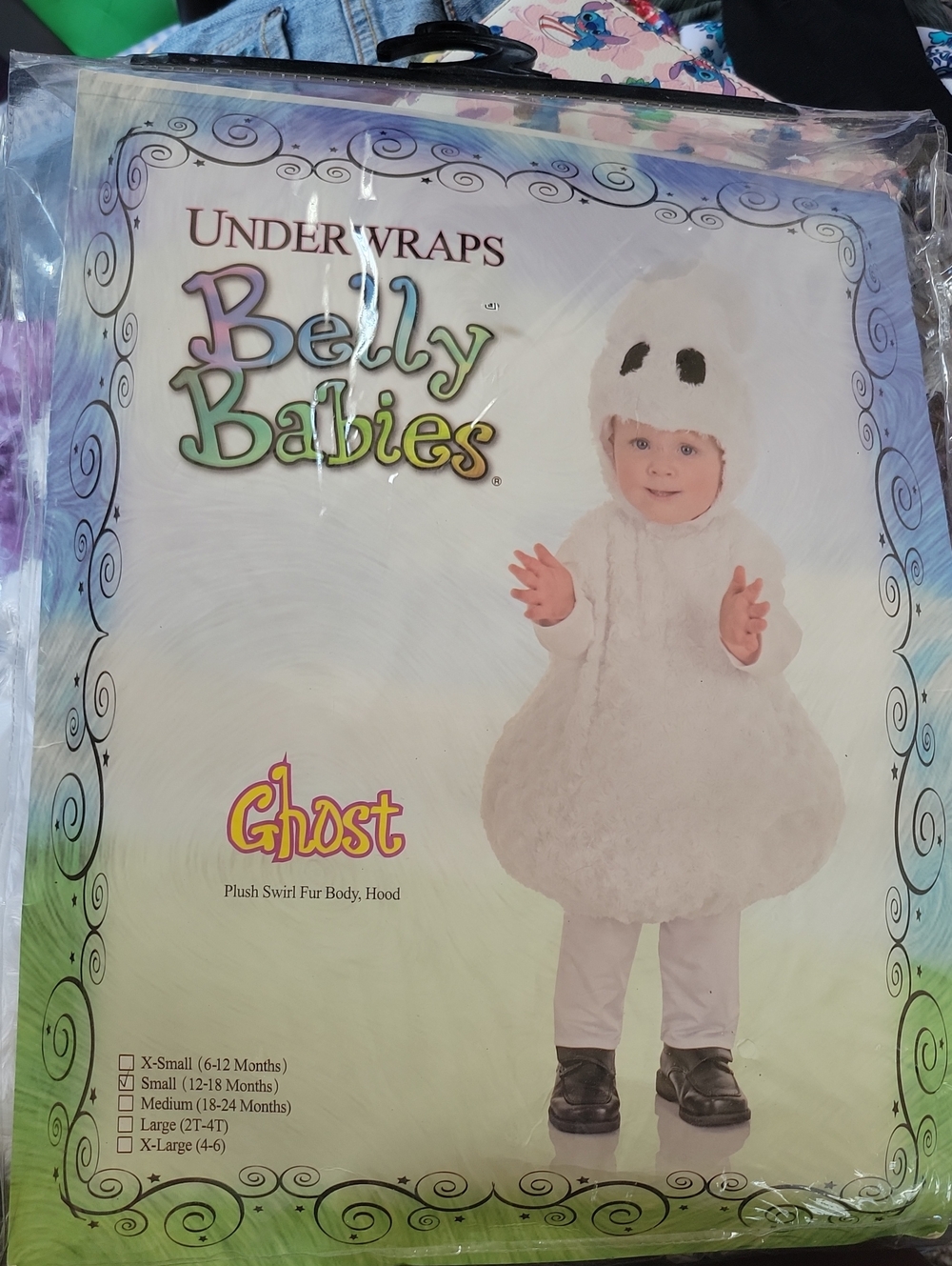 Underwraps Toddler's Halloween Ghost Belly Babies Costume Medium (12-18 Months)